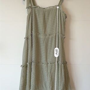 Altar'd State Sage Green Tiered Dress